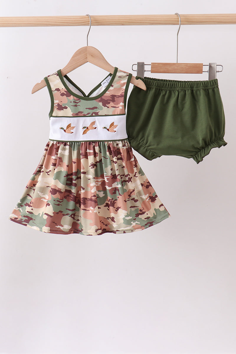 Duck Camo Embroidered Bloomer Set