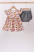Pumpkin ruffle bloomer set