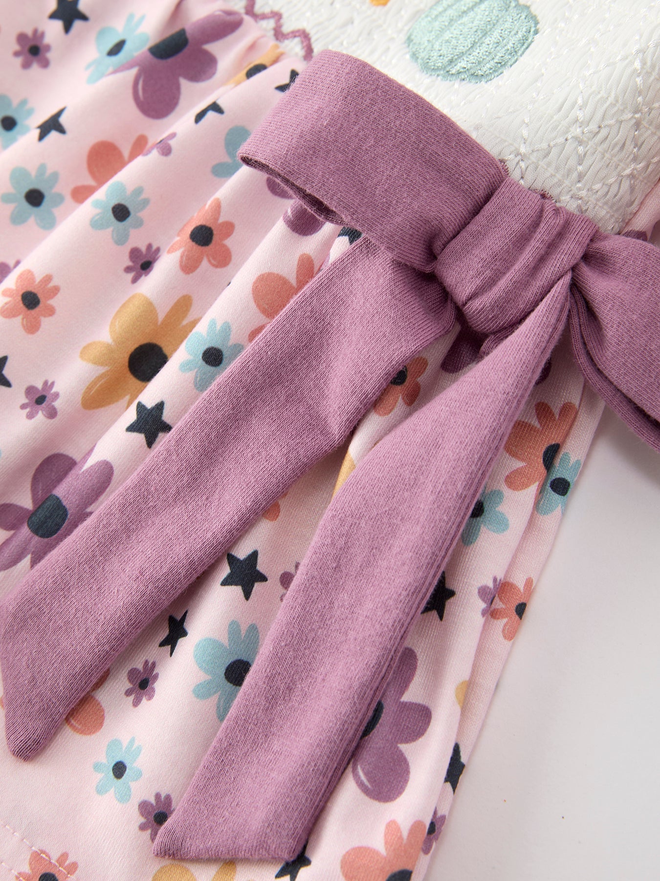 Halloween Thanksgiving Pumpkin Floral Bow Bloomer Set