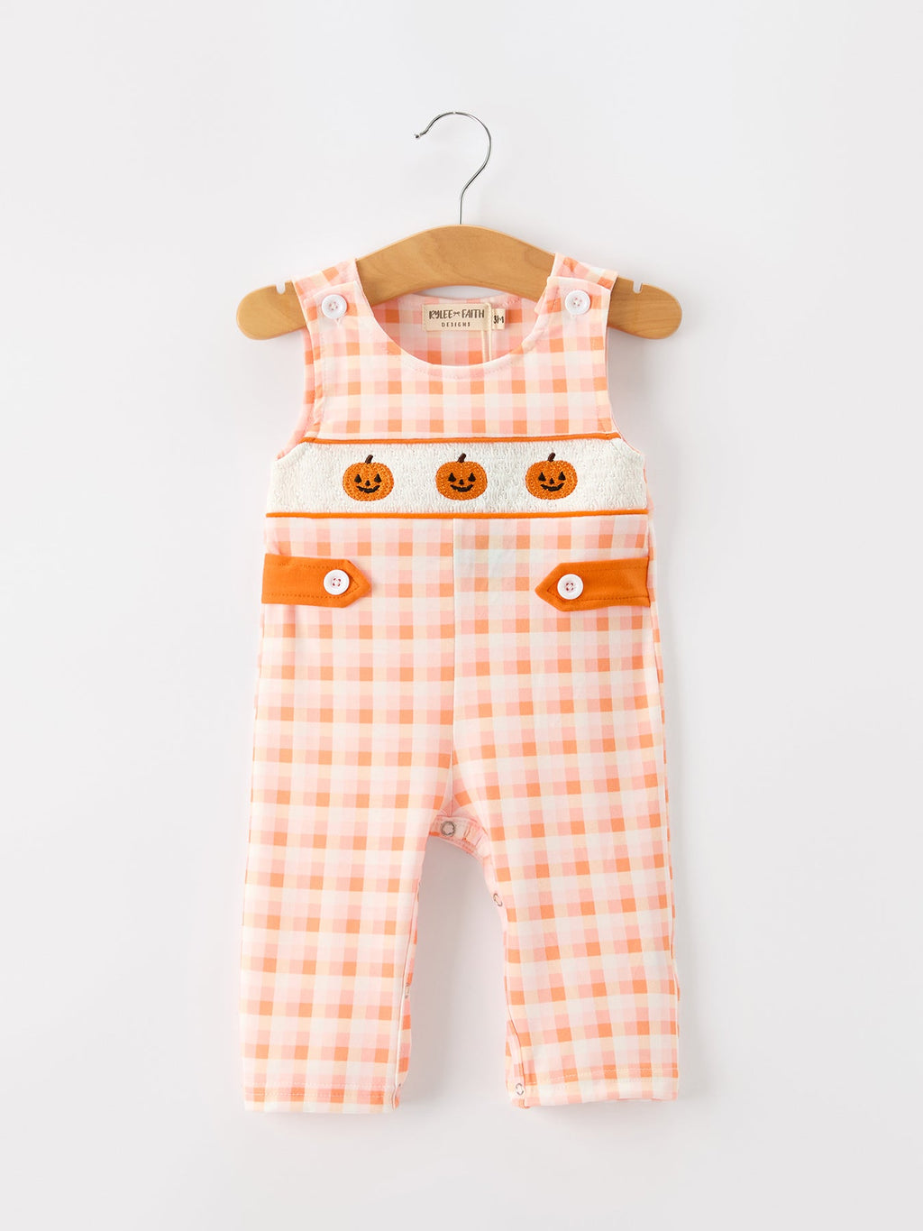 Halloween Pumpkin Plaid Boys JonJon