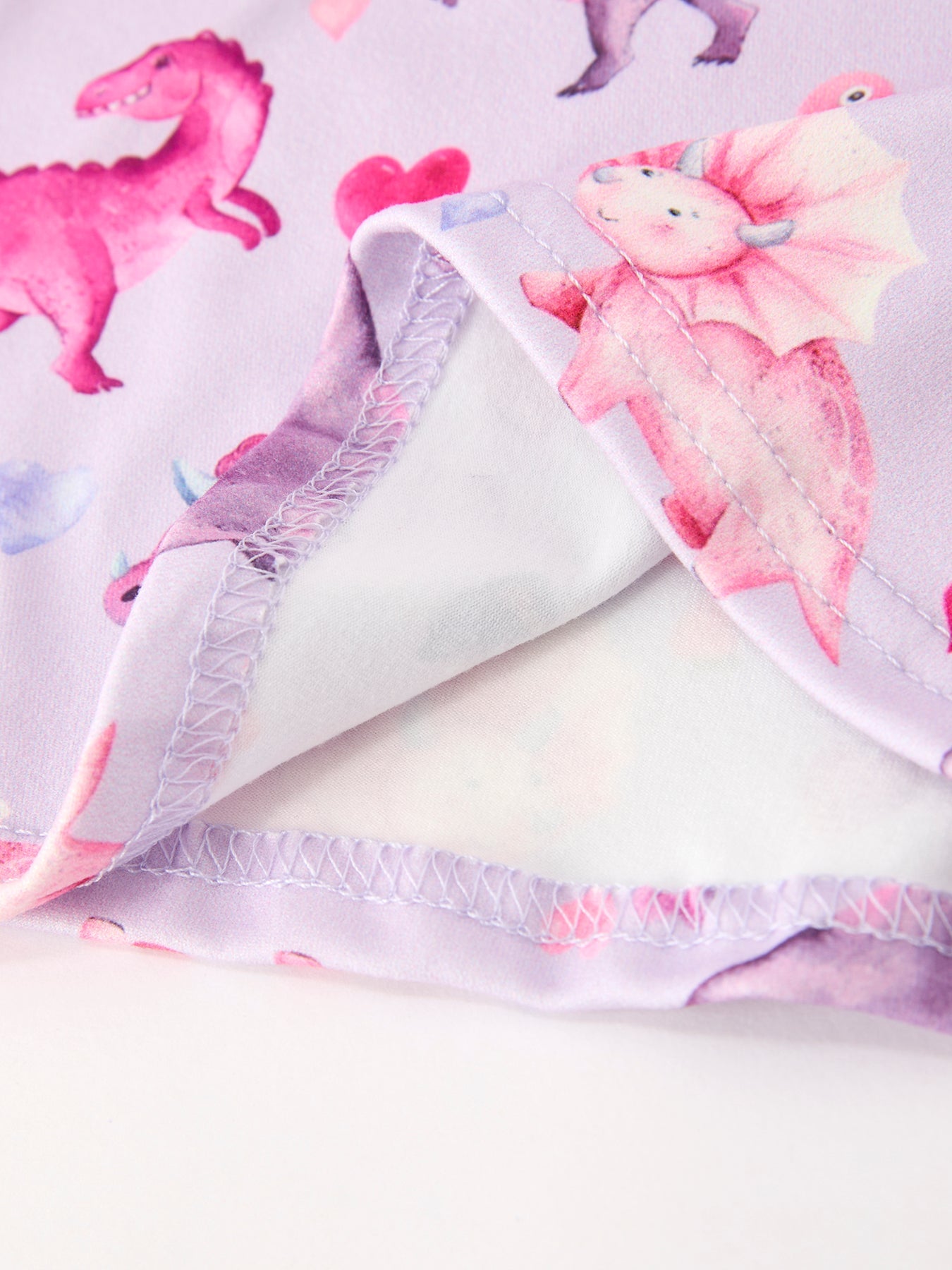 Dinosaur Heart Twirl Girls Dress Short Sleeves