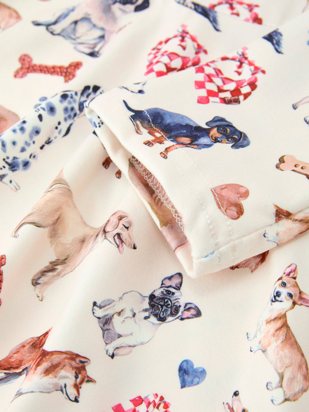 Fall Dog Print Girls Long Sleeve Twirl Dress