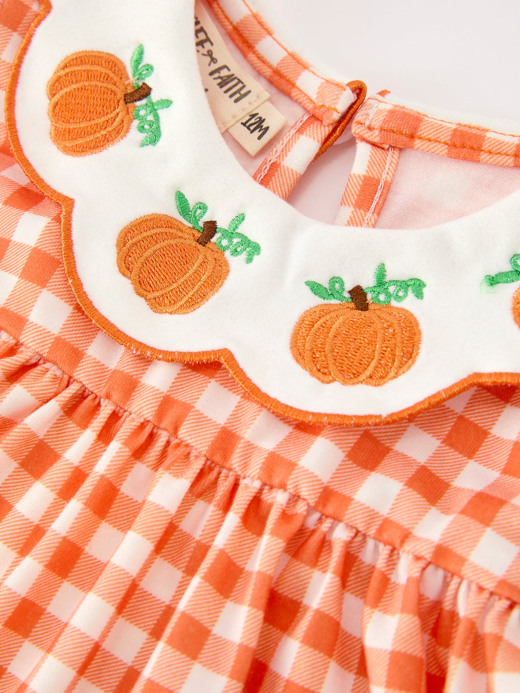 Thanksgiving Halloween Pumpkin Puff Sleeve Girls Bloomer Set