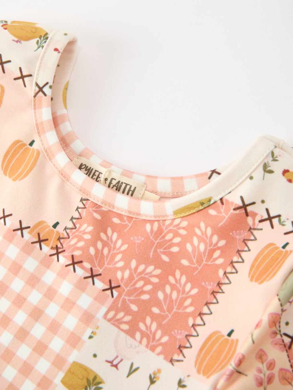 Thanksgiving Halloween Patchwork Girls Dress