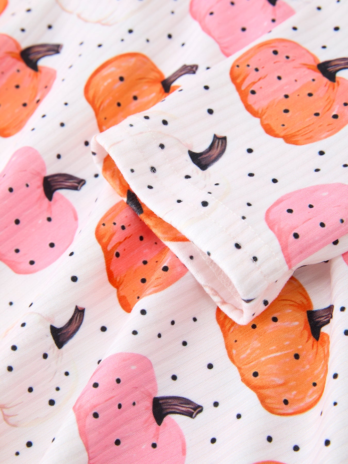 Fall Pumpkin Print Girls Twirl Dress Long Sleeve