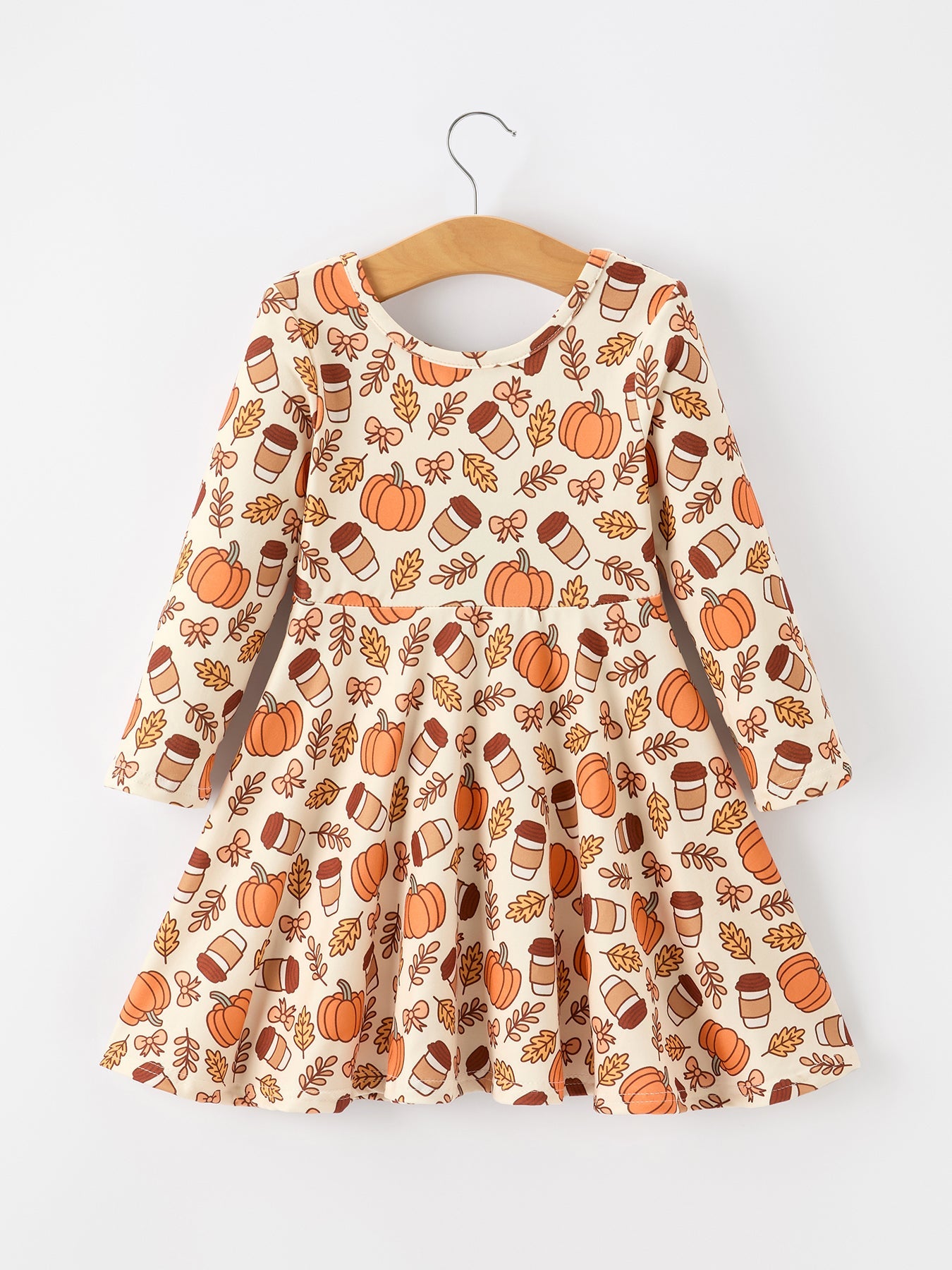 Thanksgiving Pumpkin Pie Girls Twirl Dress