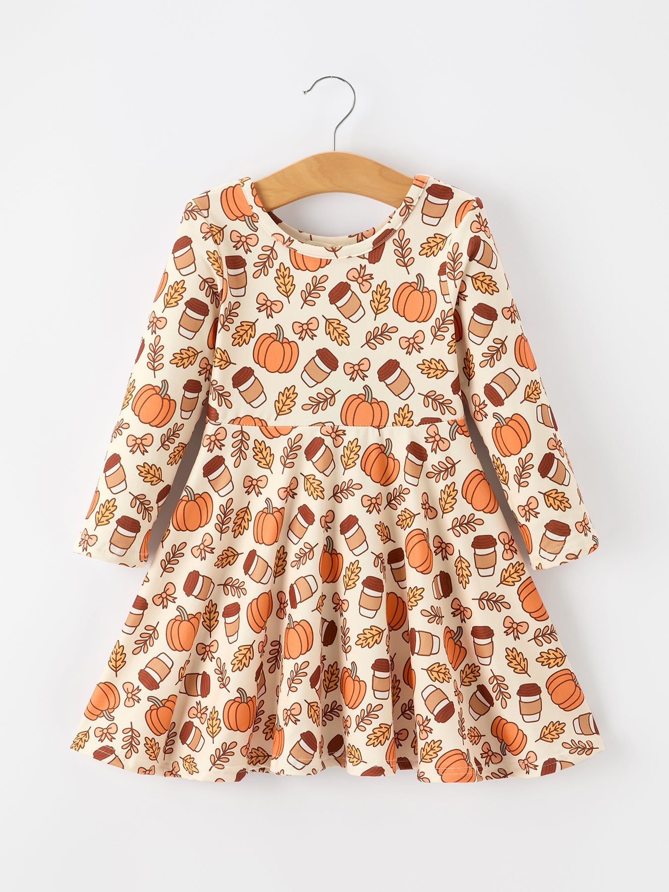 Thanksgiving Pumpkin Pie Girls Twirl Dress