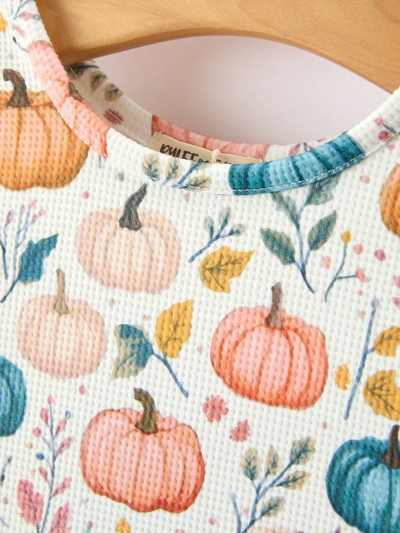 Fall Colorful Pumpkin Girls' Long-Sleeved Dress