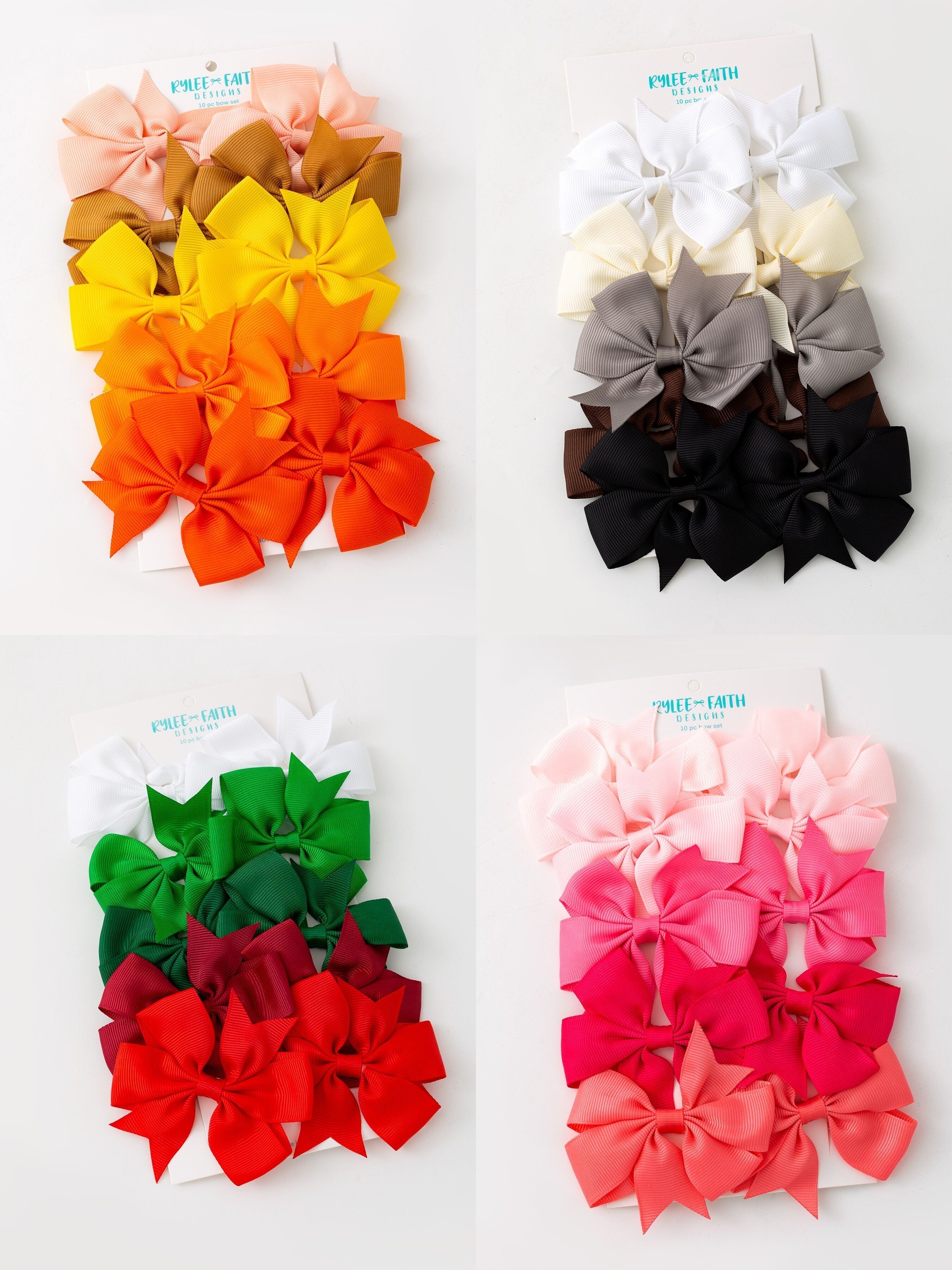 Girls Bow Hair Clip Set