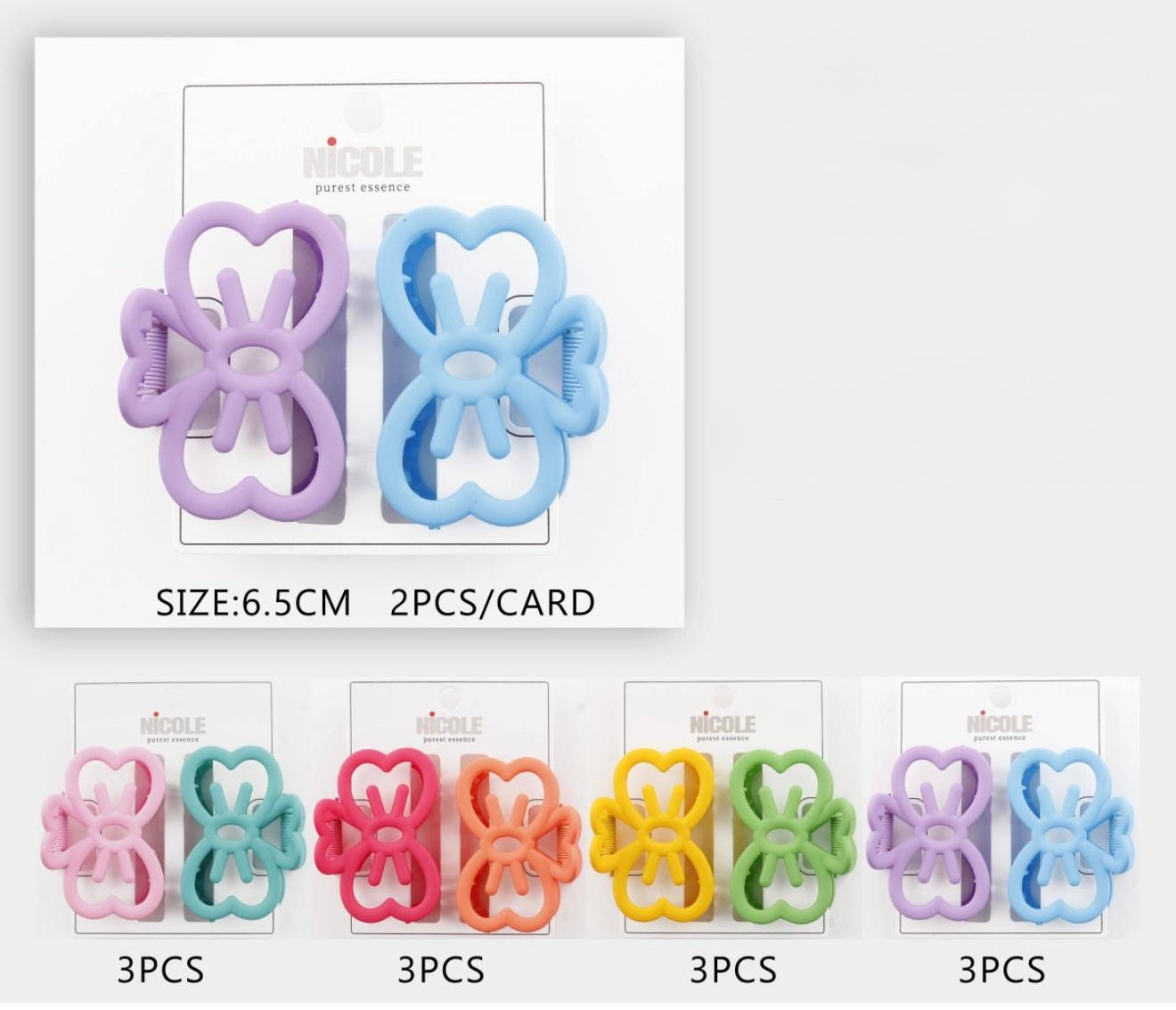 RIBBON SHAPED MEDIUM SIZE HAIR CLAW CLIP - PICK YOUR COLOR