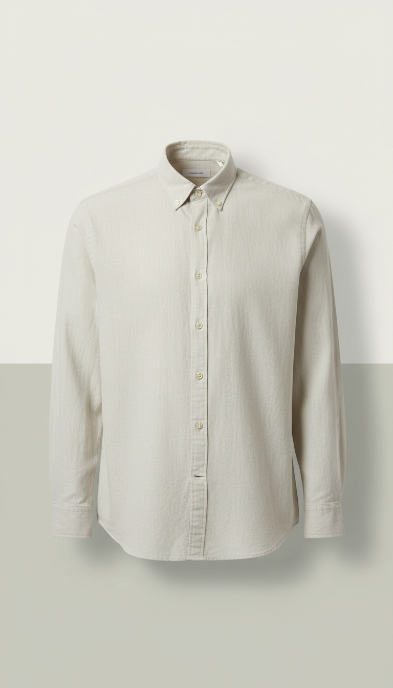 Crisp Cotton Men’s Button-Down Shirt
