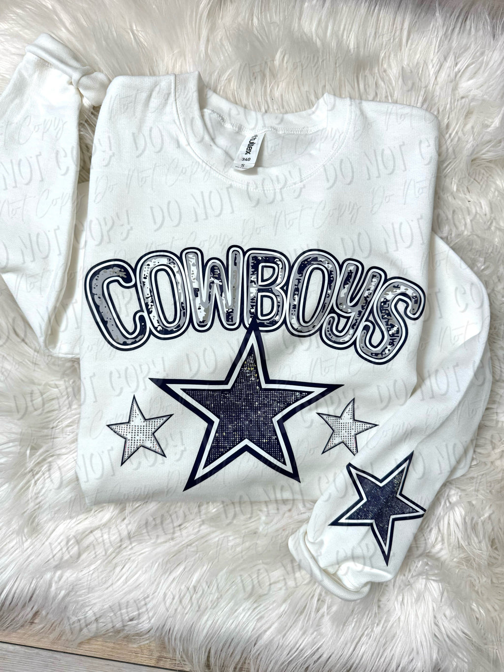 Faux Bling Football With Name | Sweatshirt