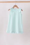 Mint Scalloped Bow Dress