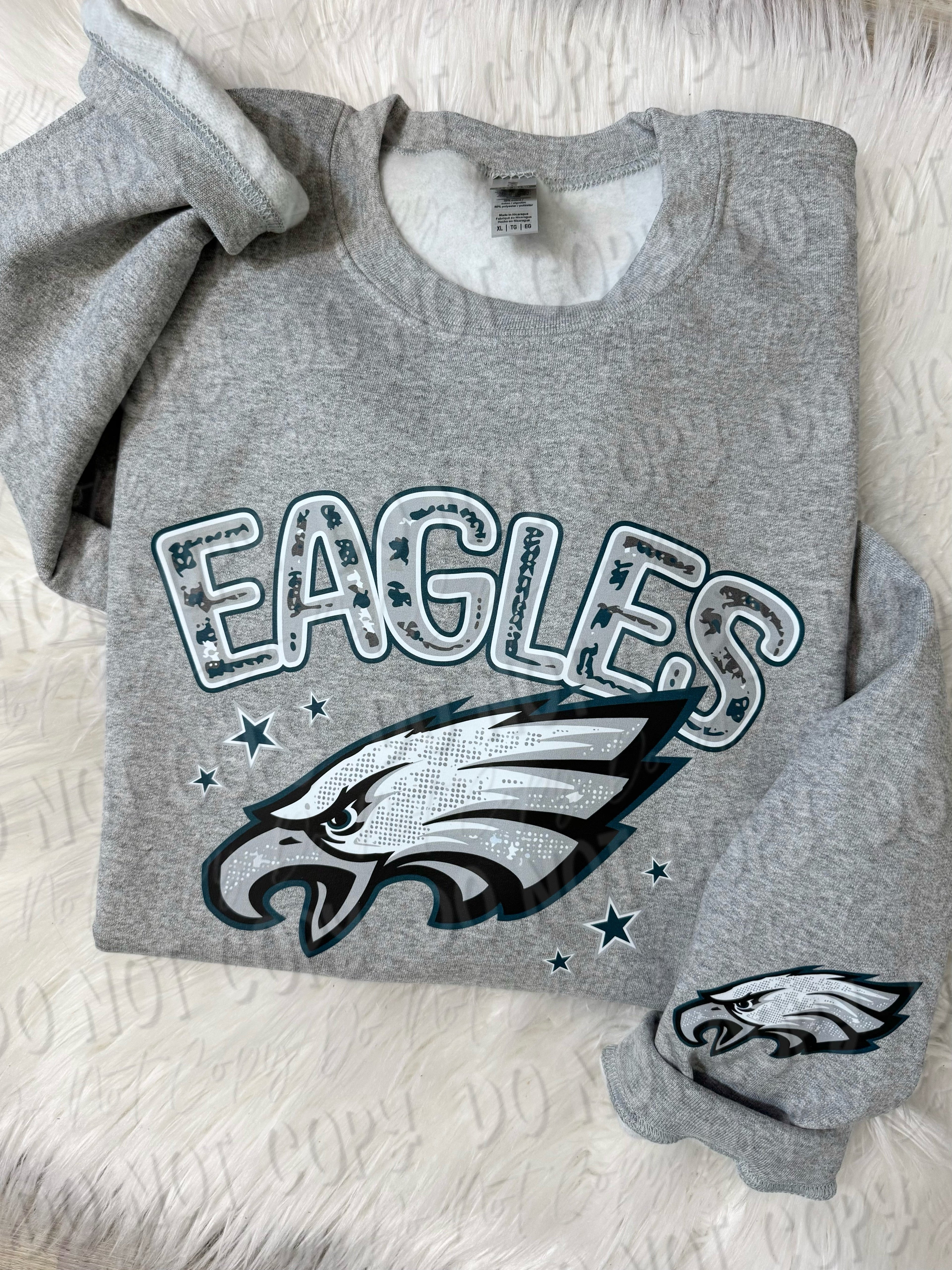 Faux Bling Football With Name | Sweatshirt