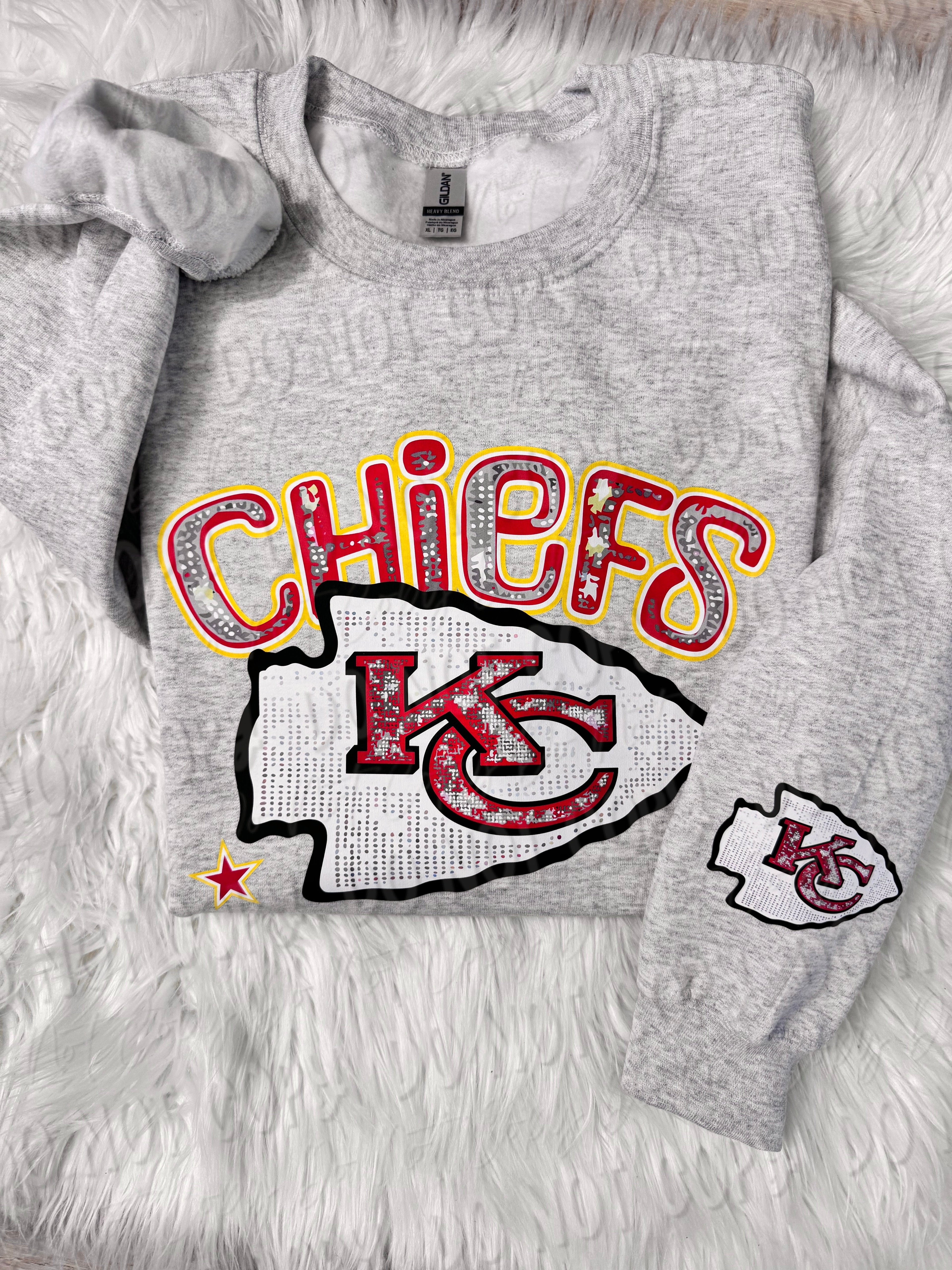 Faux Bling Football With Name | Sweatshirt
