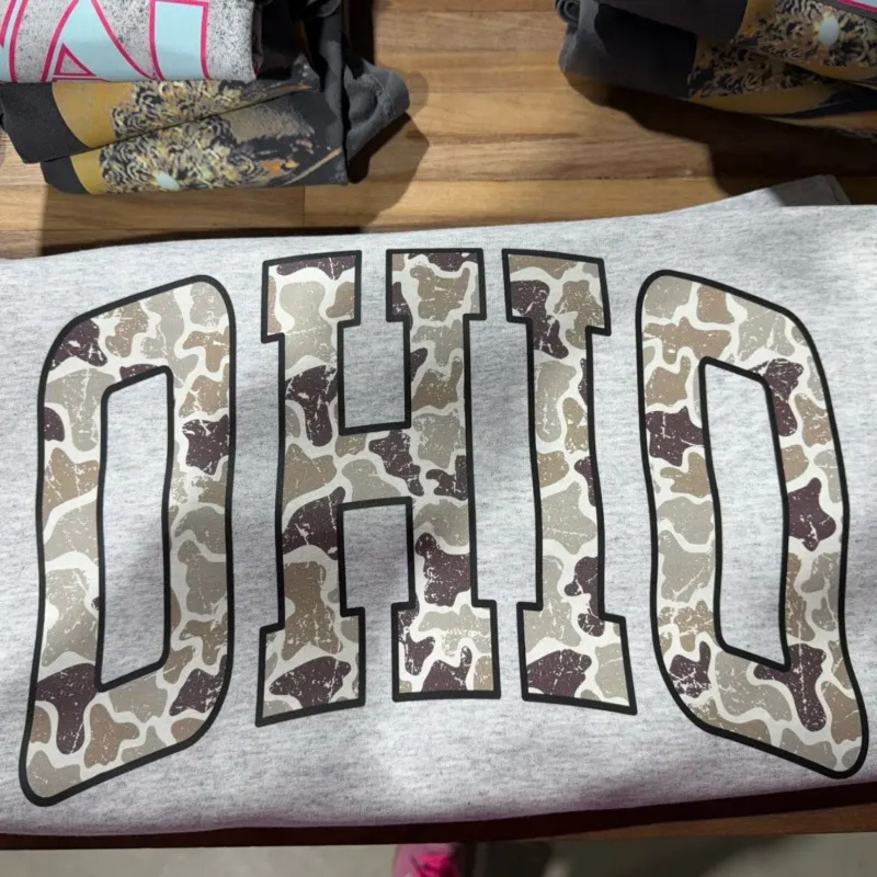 Camo State Sweatshirt – Unisex Camouflage State Pride Crewneck