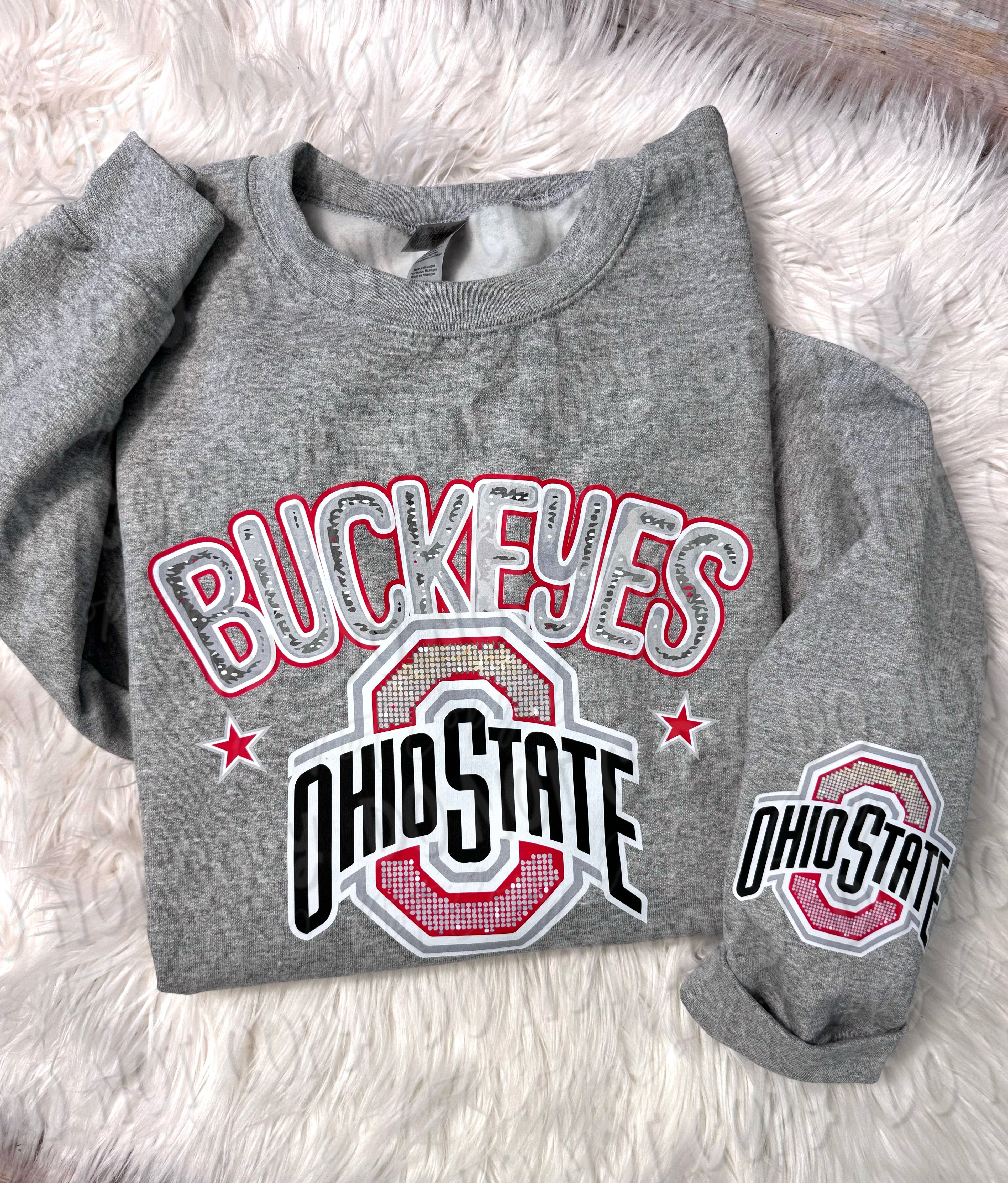 Faux Bling Football With Name | Sweatshirt