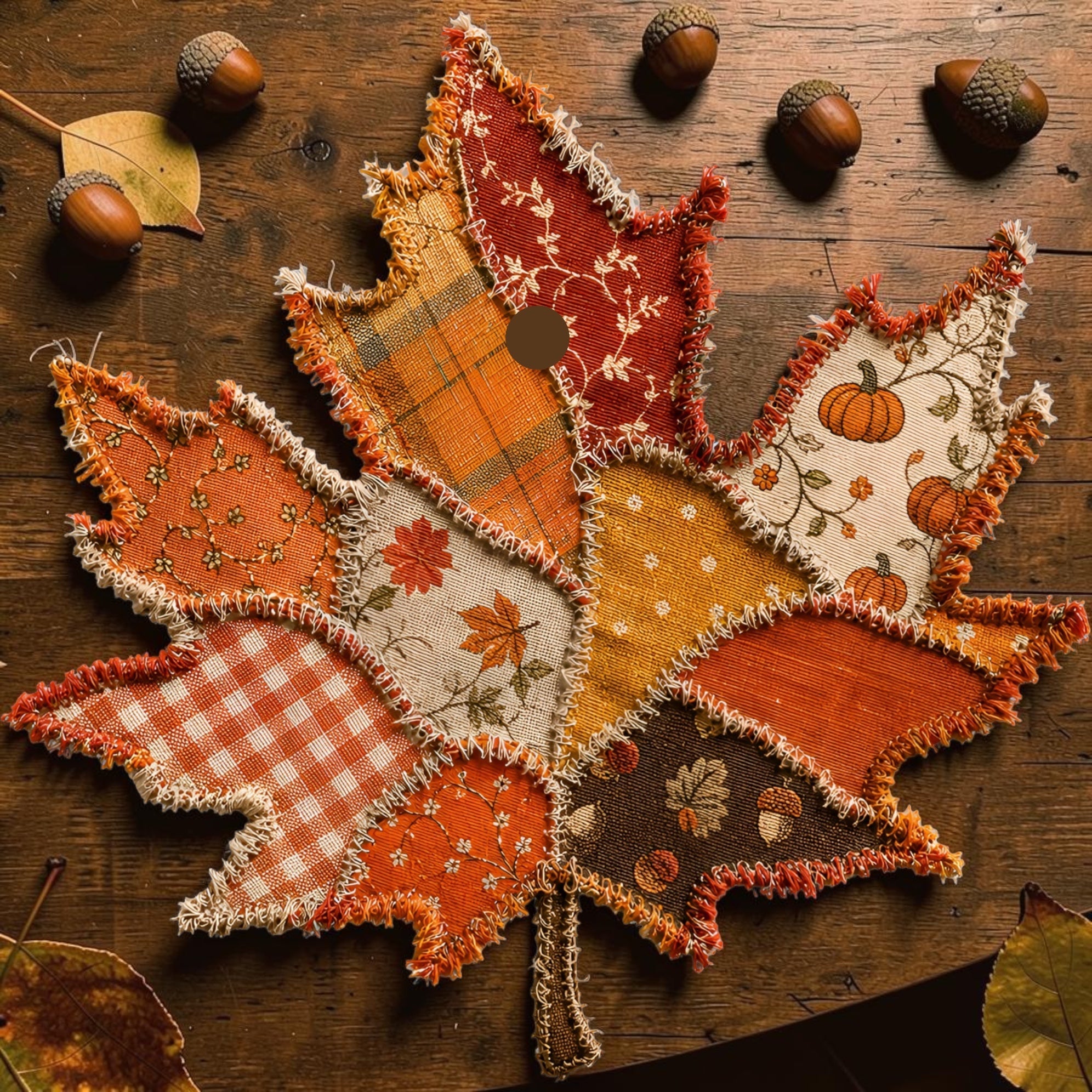 Patchwork Leaf Freshie