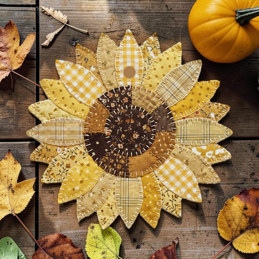 Patchwork Sunflower Freshie