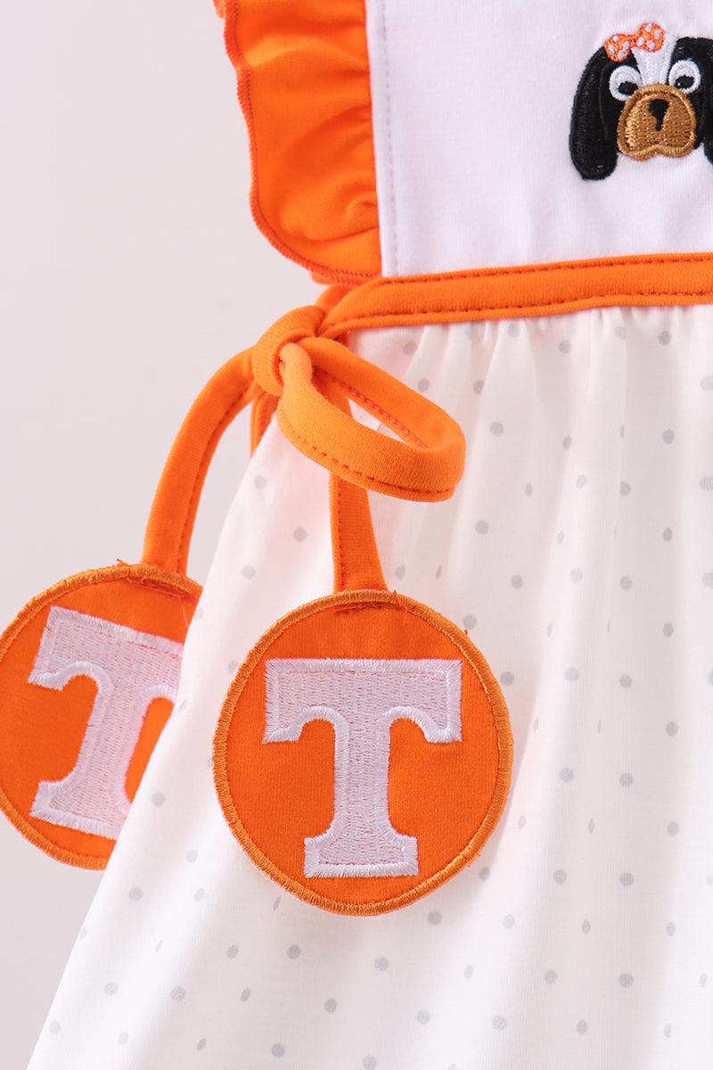 Tennessee go vols embroidery ruffle shorts set