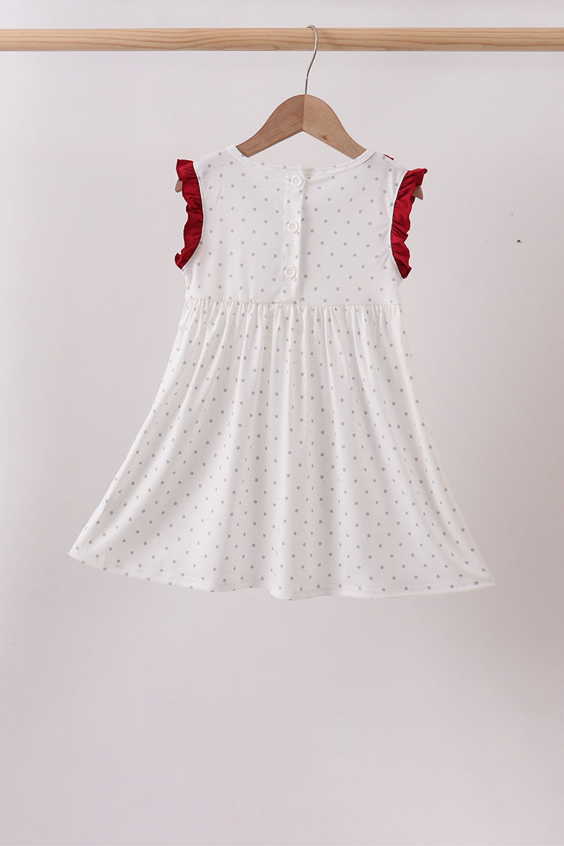 Maroon Alabama Elephant Applique Dress