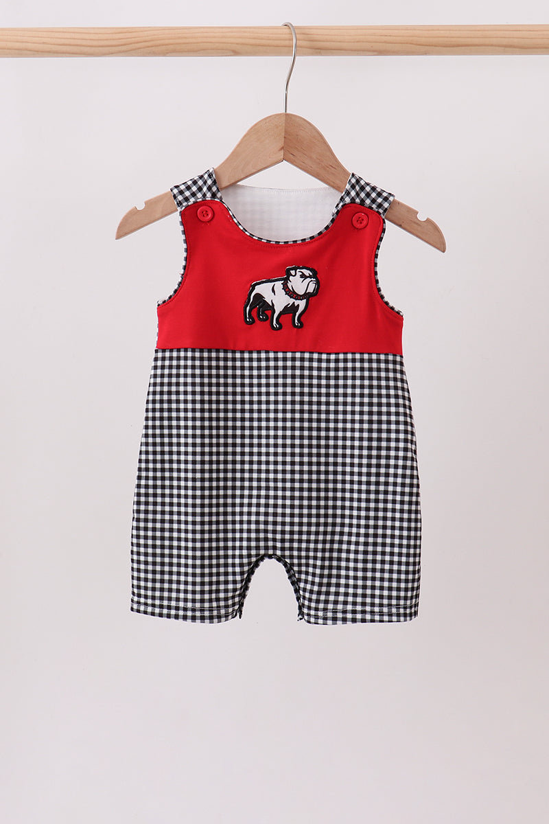 Red Georgia Bulldog Applique Jon Jon