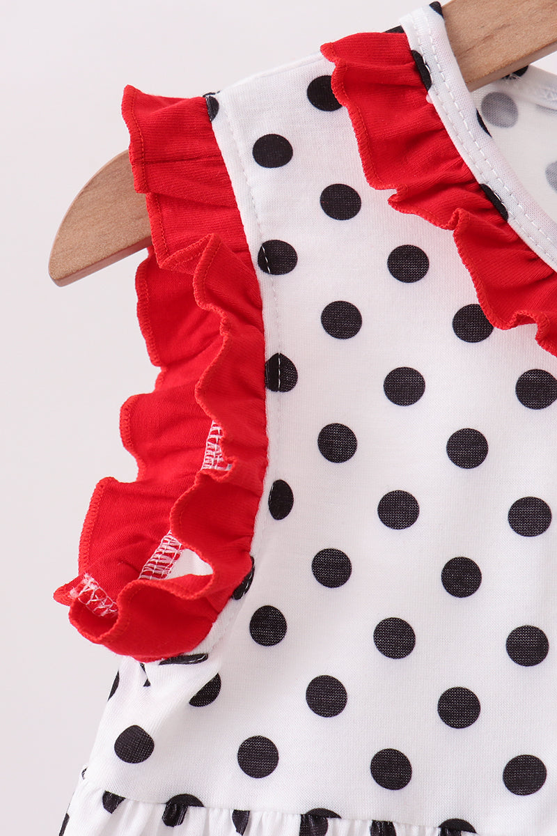 Red Georgia Bulldog Applique Dress