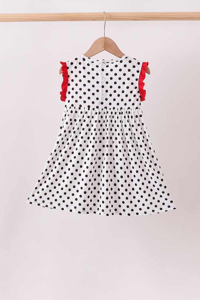 Red Georgia Bulldog Applique Dress