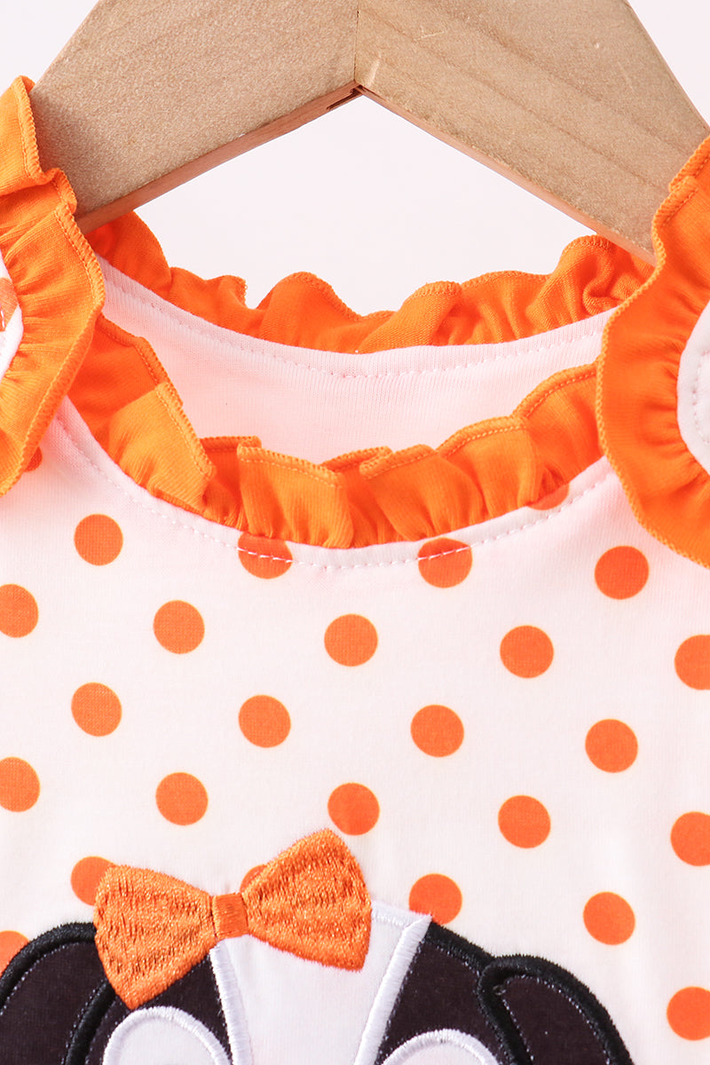 Orange Tennessee Dog Appliqué Bloomer Set