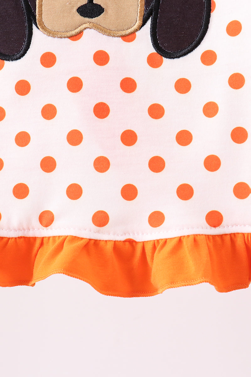 Orange Tennessee Dog Appliqué Bloomer Set