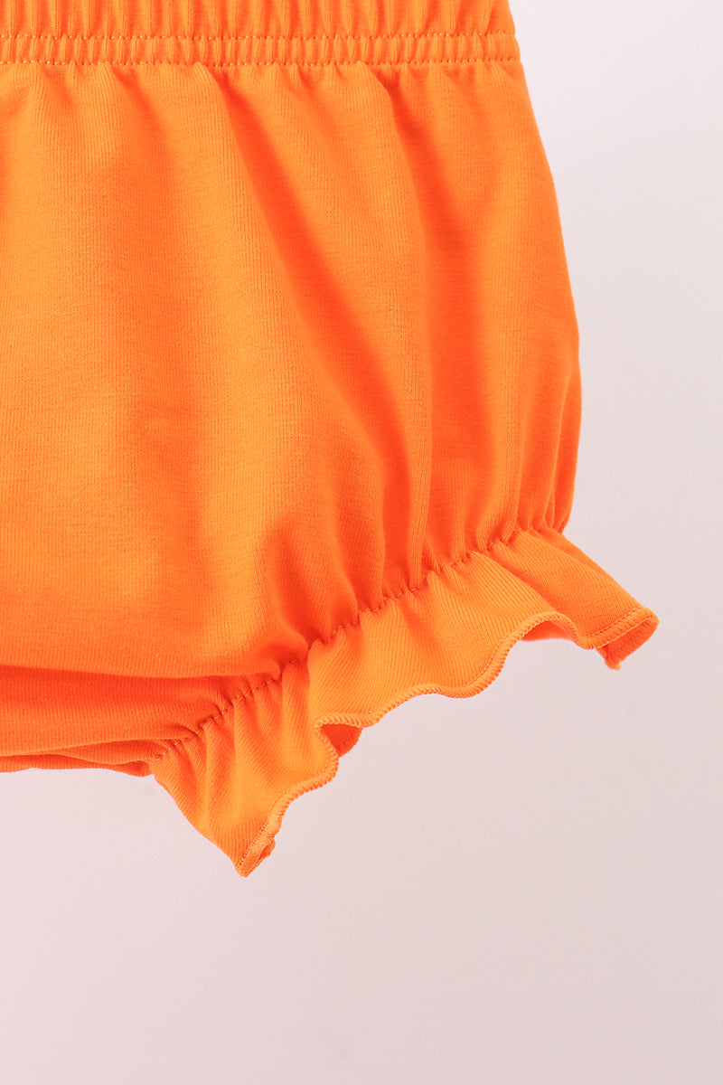 Orange Tennessee Dog Appliqué Bloomer Set