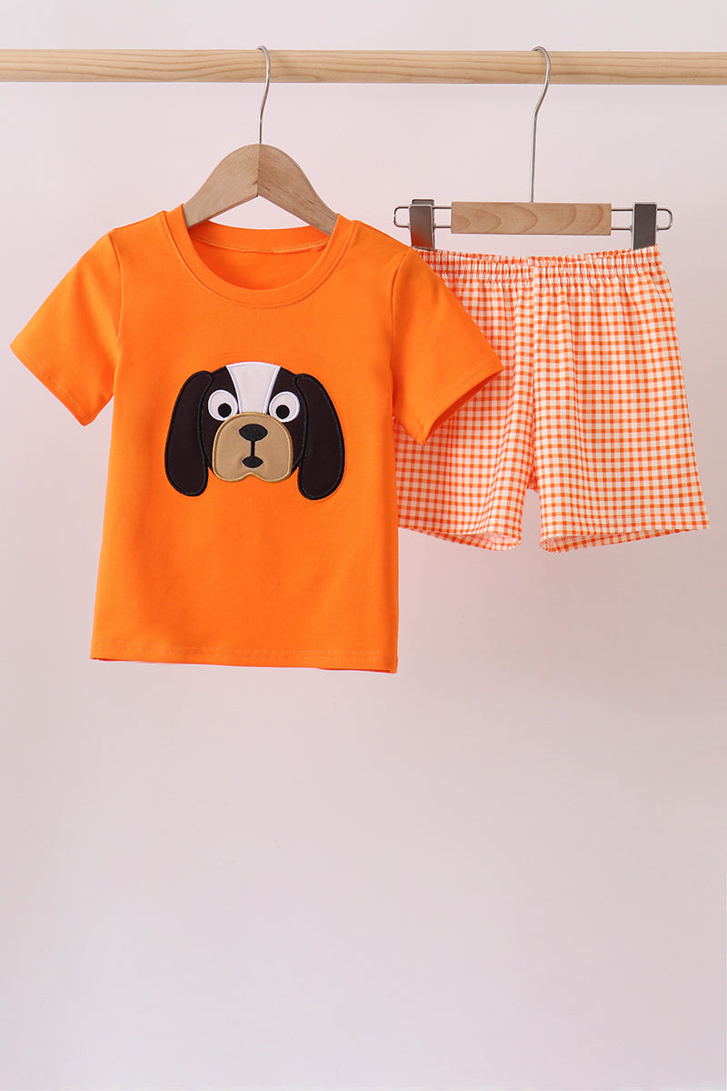 Orange Tennessee Dog Appliqué Set