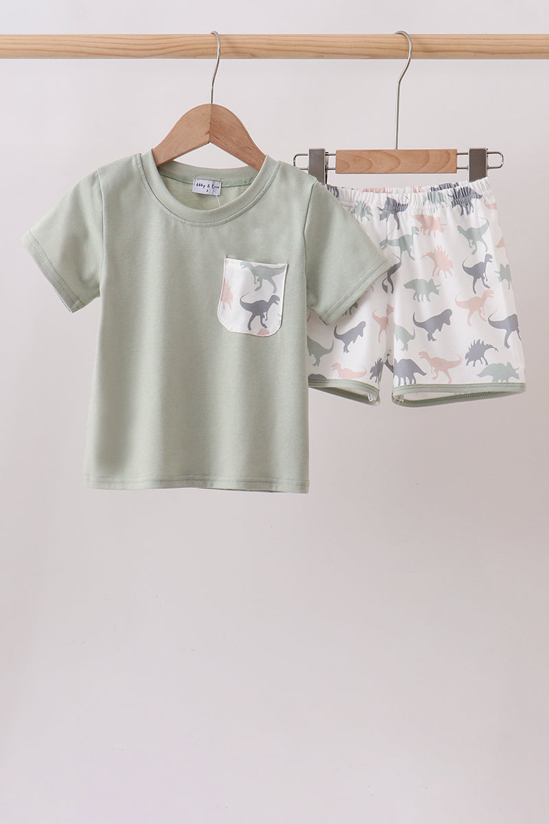 Green Dinosaur Set