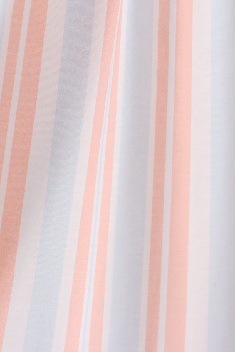 Seashell Stripe Embroidered Dress