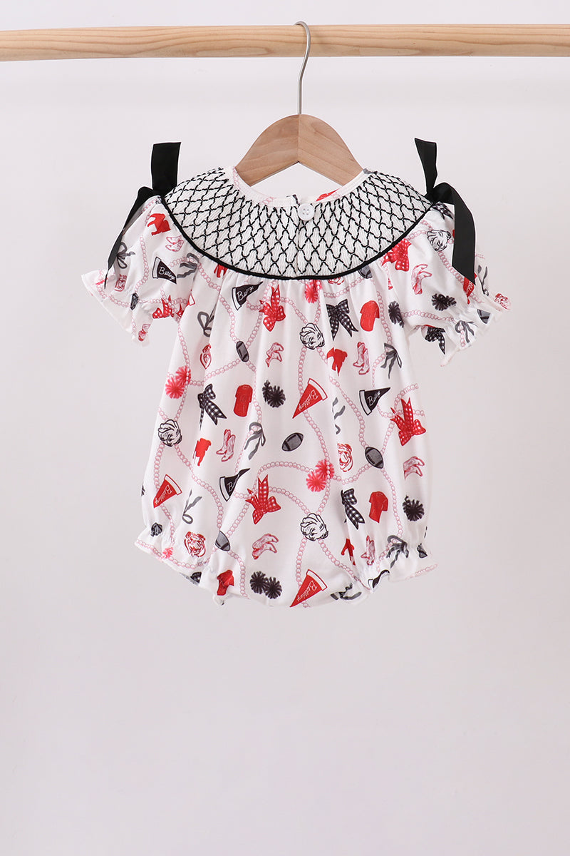 Black Georgia Smocked Bow Bubble