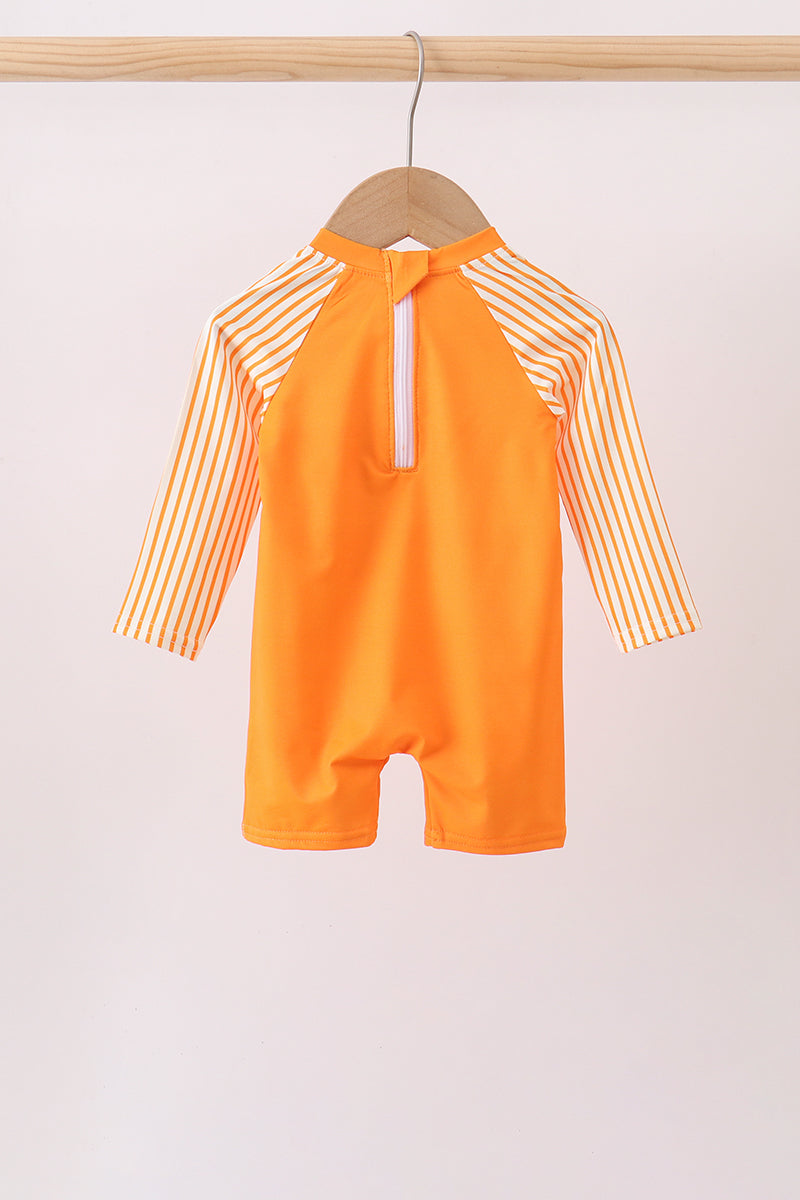 Orange Football One-piece Swimsuit
