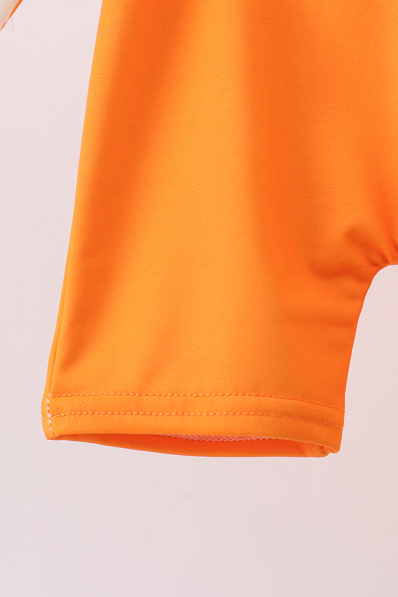 Orange Football One-piece Swimsuit