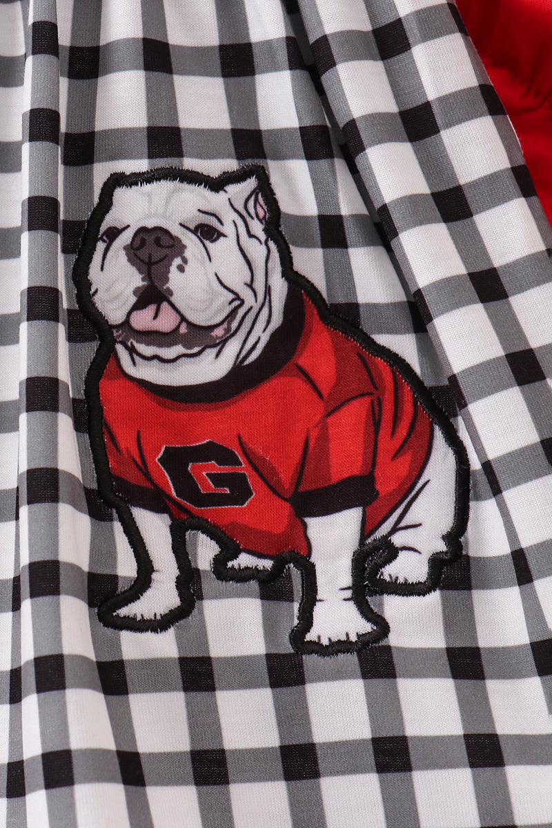 Red Georgia Applique Gingham Bloomer Set