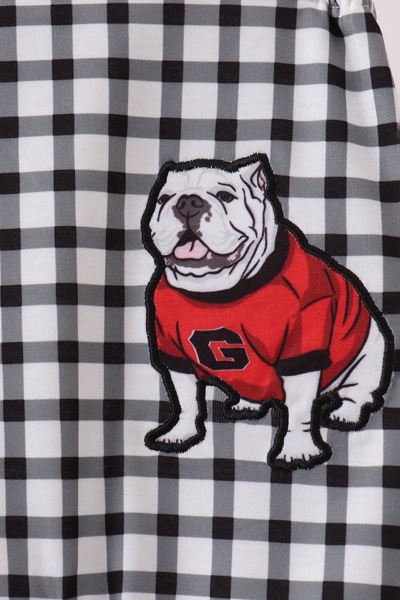 Red Georgia Applique Gingham Jon Jon