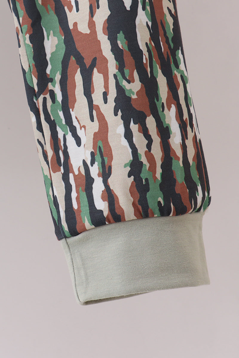 Sage Hunting Embroidered Pants Set