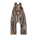 Brown straps deer embroidery pocket camo baby boy jumpsuit