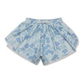 Light blue camo adult women summer active shorts
