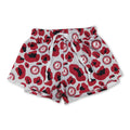 Red leopard A kids girls team active summer shorts