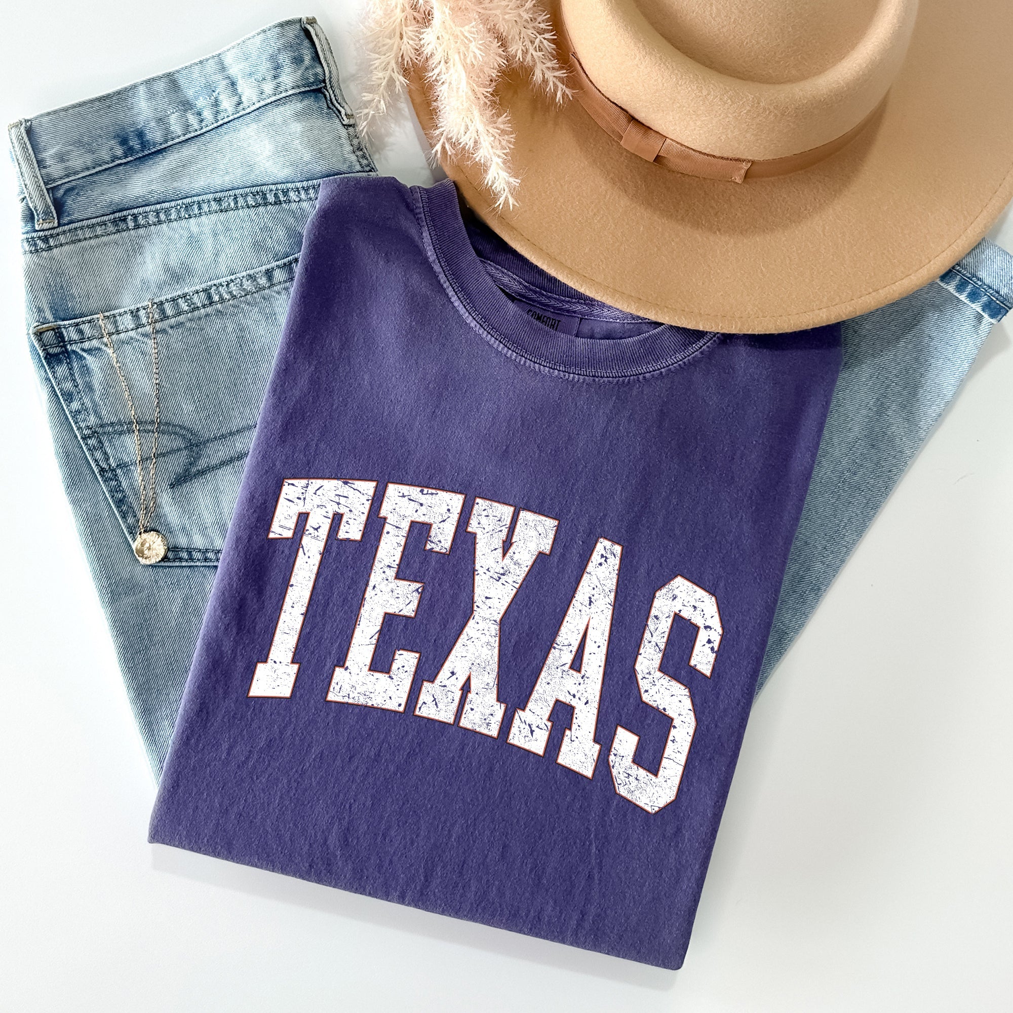 Texas Football Game Day Tailgate Spirit for State University and College Fans Comfort Colors Tee
