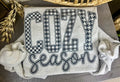 Checkered Cozy Season (Gildan Sweatshirt)