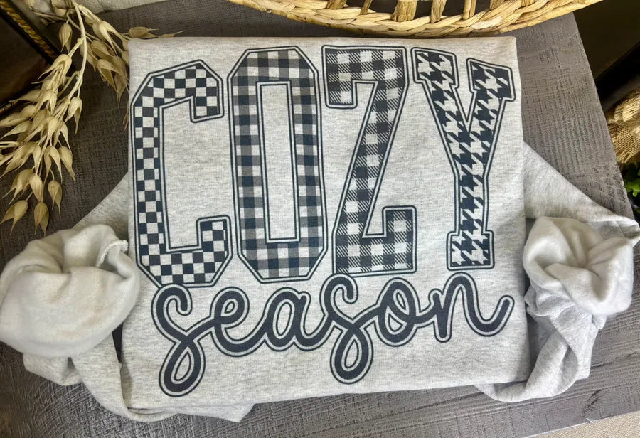 Checkered Cozy Season (Gildan Sweatshirt)