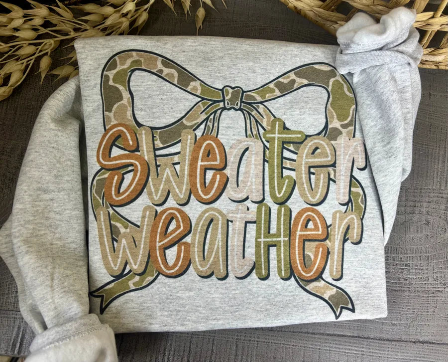 Camo Sweater Weather (Gildan Sweatshirt)
