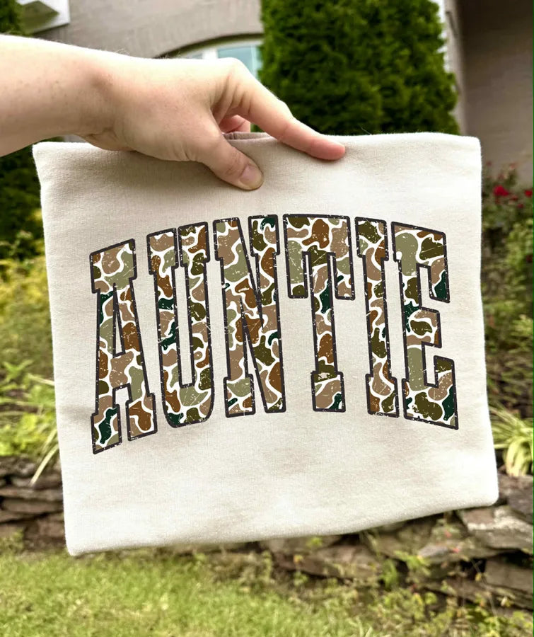 Camo Auntie (DTF Tee)