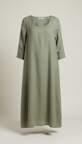 Willow Green Linen Relaxed Dress