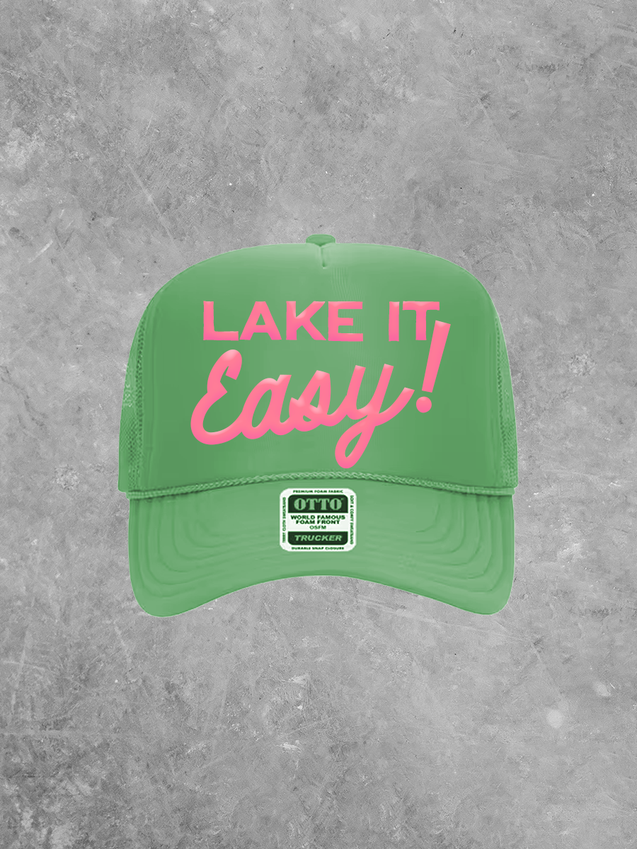 Underground Original Design: Lake It Easy, Pink Puff Summer Trucker Hat
